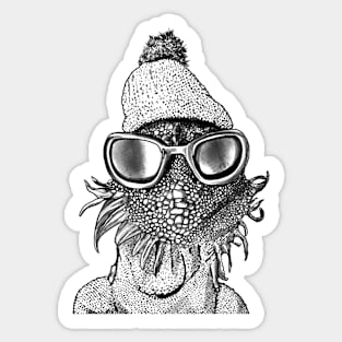 Funkiguana Black and White Sticker